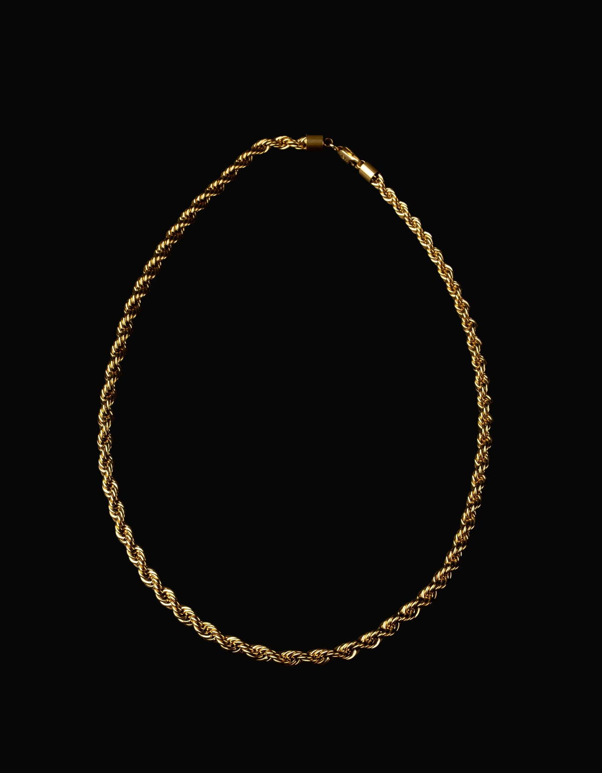 BLCKKRWN Rope chain in 18K gold finish, full necklace alternate view